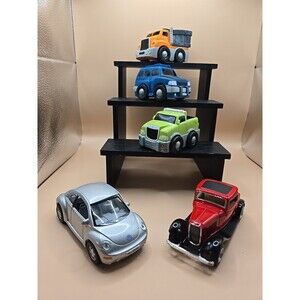 Vintage Lot Of 5 Pull Back Cars All Working C006